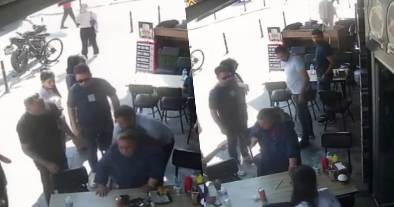 Karatay’daki dönerci güvenlik kamerasında: polis Heimlich ile kadını kurtardı (ikindi)