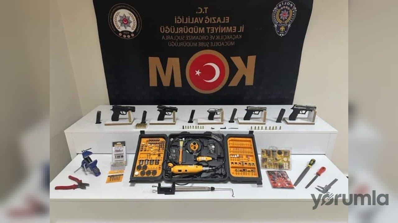 Elazığ'da 20 Haziran operasyonunda 5 ruhsatsız tabanca ve 58 fişek ele geçirildi