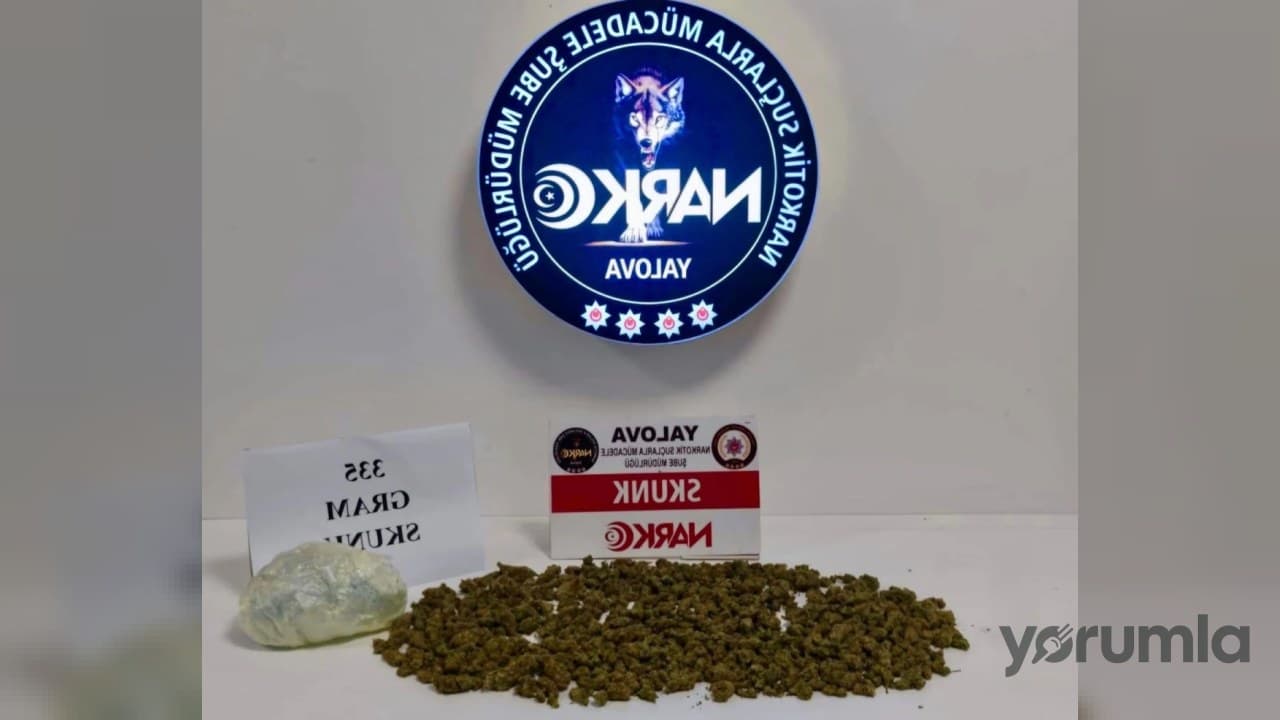 Yalova’da 335 gram uyuşturucu ele geçirildi, 2 şüpheliden biri tutuklandı