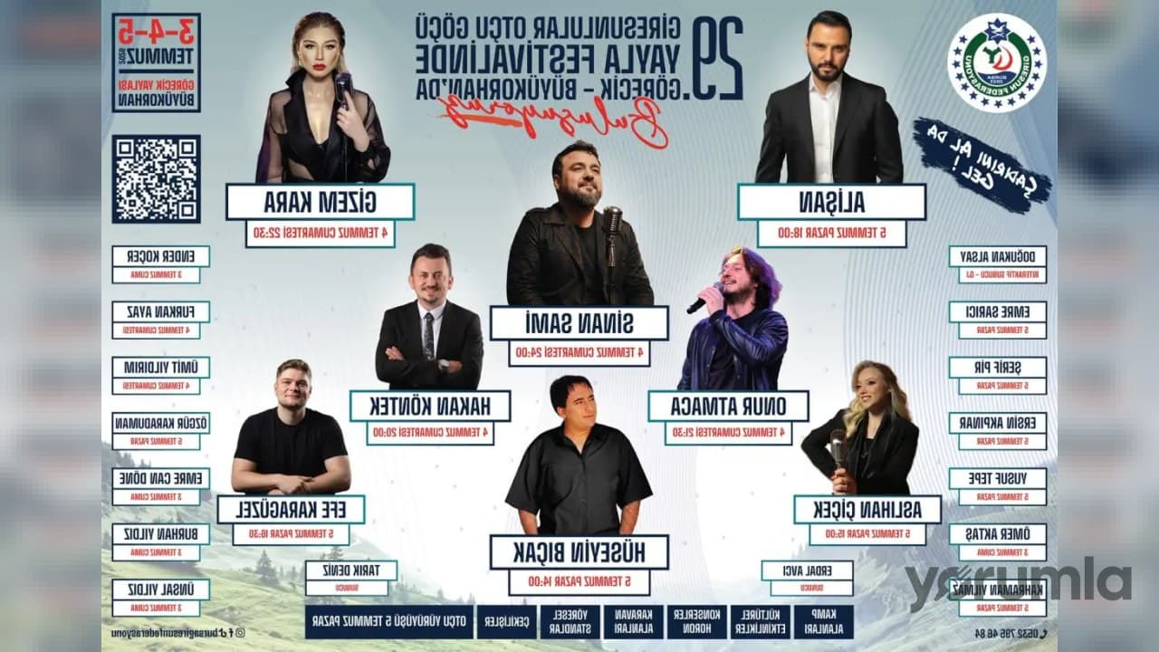 29. Giresunlular Otçu Göçü Yayla Festivali 3-5 Temmuz’da Büyükorhan’da yapılacak