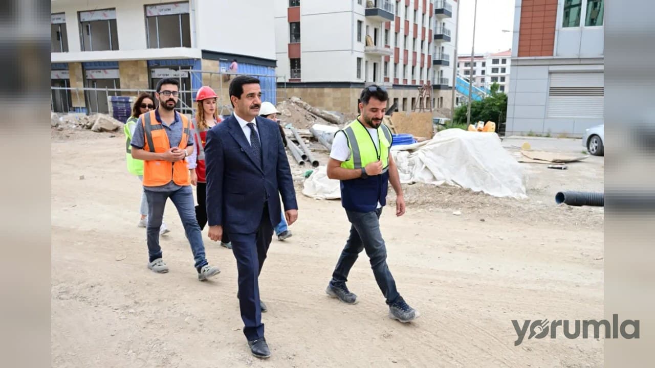 Battalgazi Belediye Başkanı Bayram Taşkın, Niyazi Mısri Rezerv Alanı’ndaki inşaatları inceledi