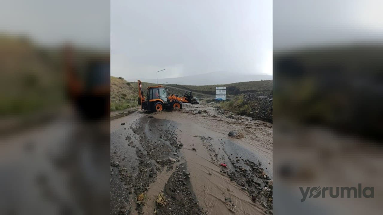 Kağızman'da sel sonrası Kaymakam Okan Daştan sahada incelemelerde bulundu