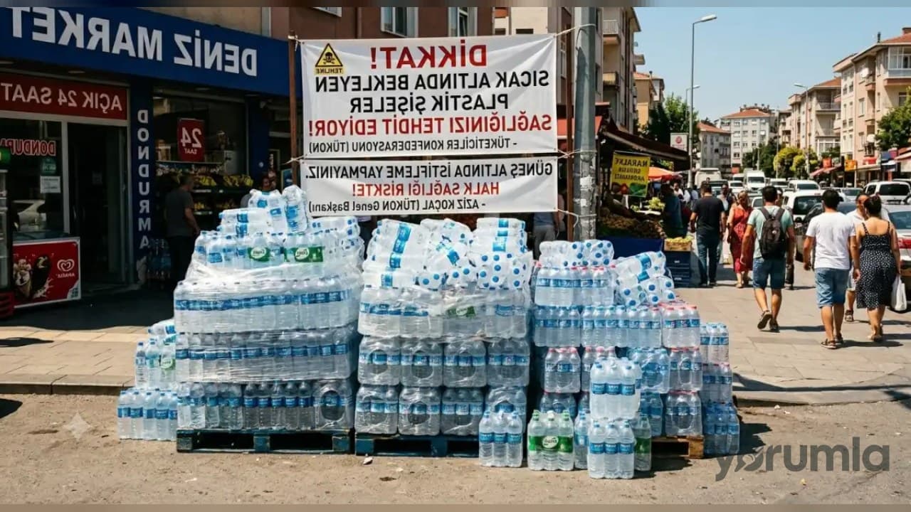 Yaz aylarında plastik şişelerde bekleyen sular halk sağlığını tehdit ediyor, TÜKON'dan denetim çağrısı
