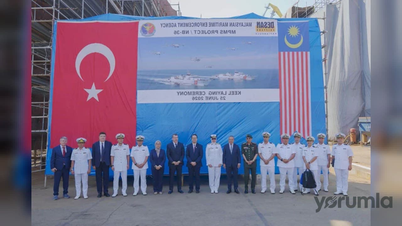 DESAN'ın Malezya için inşa ettiği 99 metrelik ikinci Sahil Güvenlik Gemisi kızağa kondu