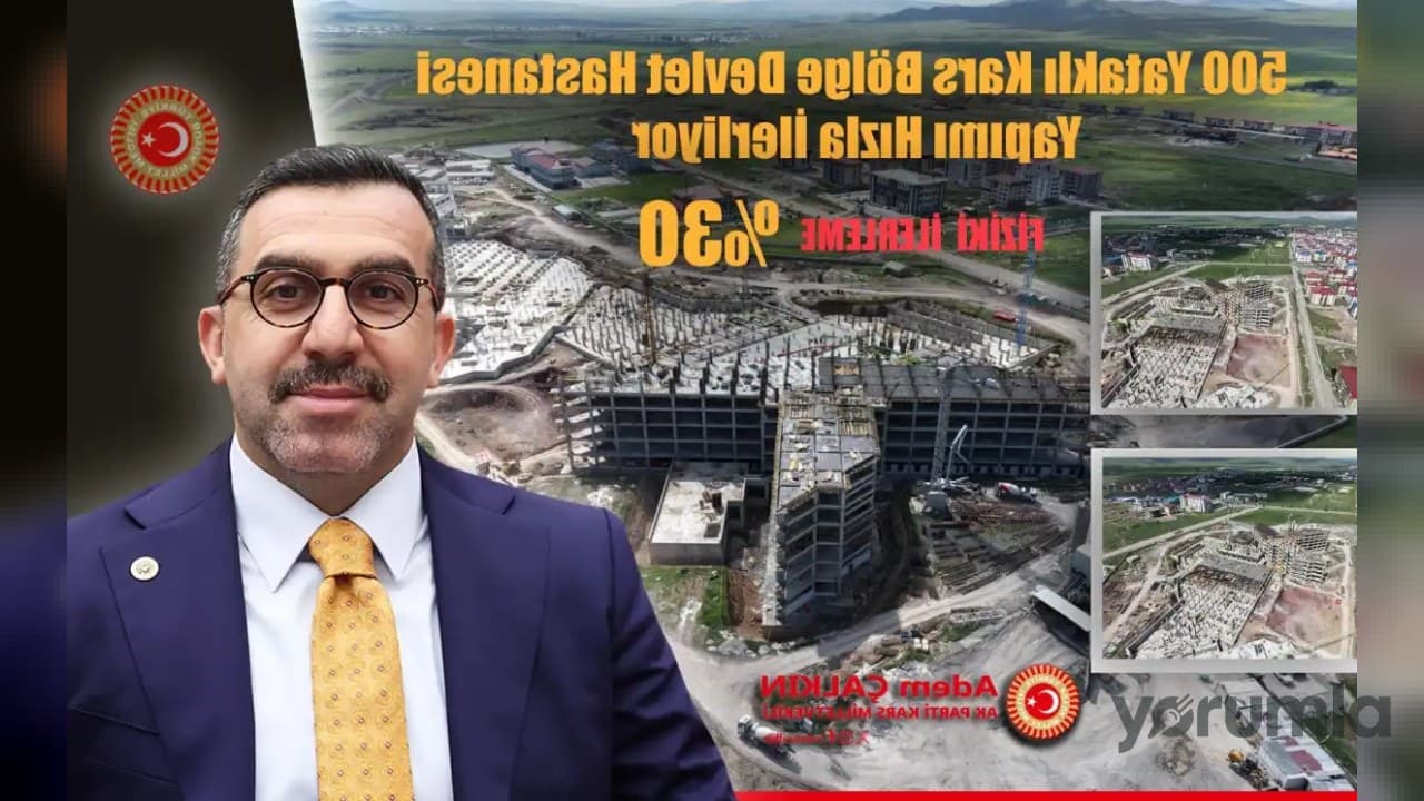 Kars’taki yeni hastane inşaatında fiziki gerçekleşme yüzde 30’a ulaştı, 739 izolatör montajı tamamlandı