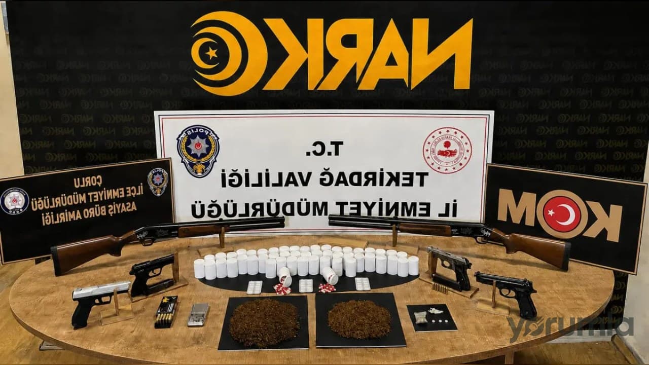Tekirdağ’da 108 olayda 131 kişiye işlem; 13 zanlı tutuklandı, binlerce hap ve uyuşturucu ele geçirildi