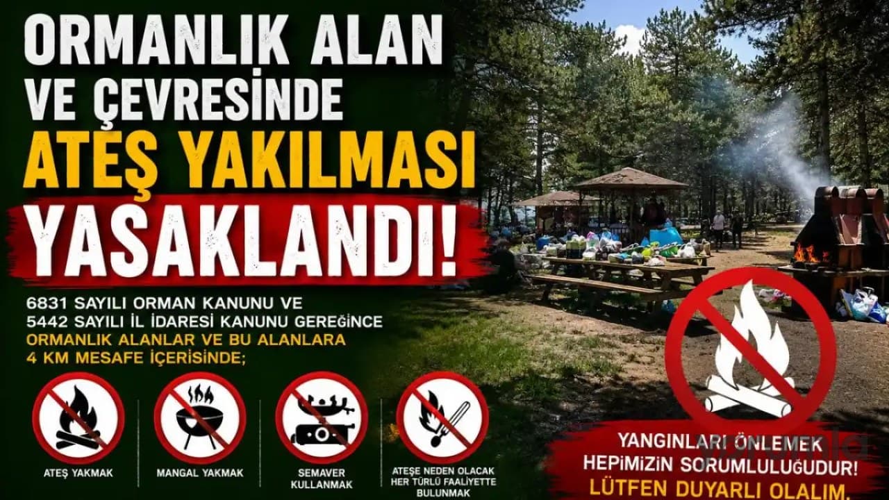 Kars'ta 1 Temmuz-31 Ekim arası ormanlık alanlara giriş yasağı ve yeni yangın tedbirleri