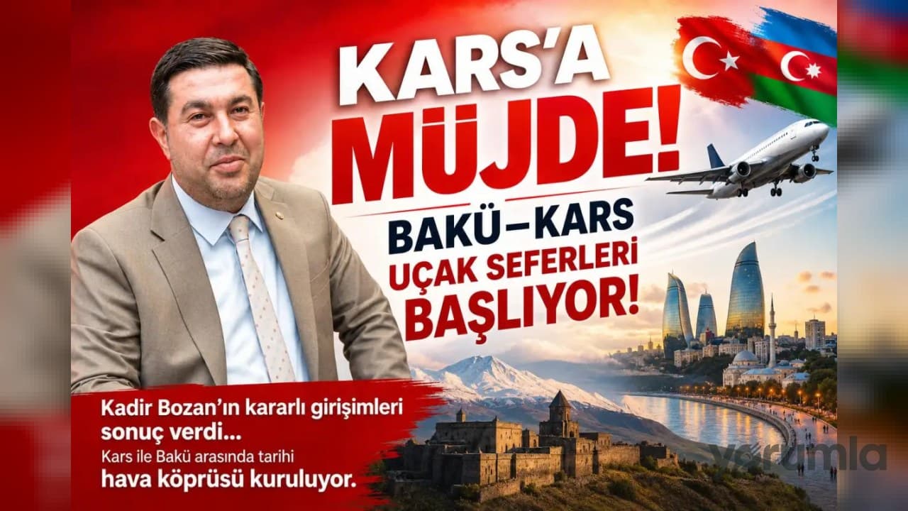 30 Temmuz’da Bakü–Kars uçuşları başlıyor: Haftada 2 gün sefer