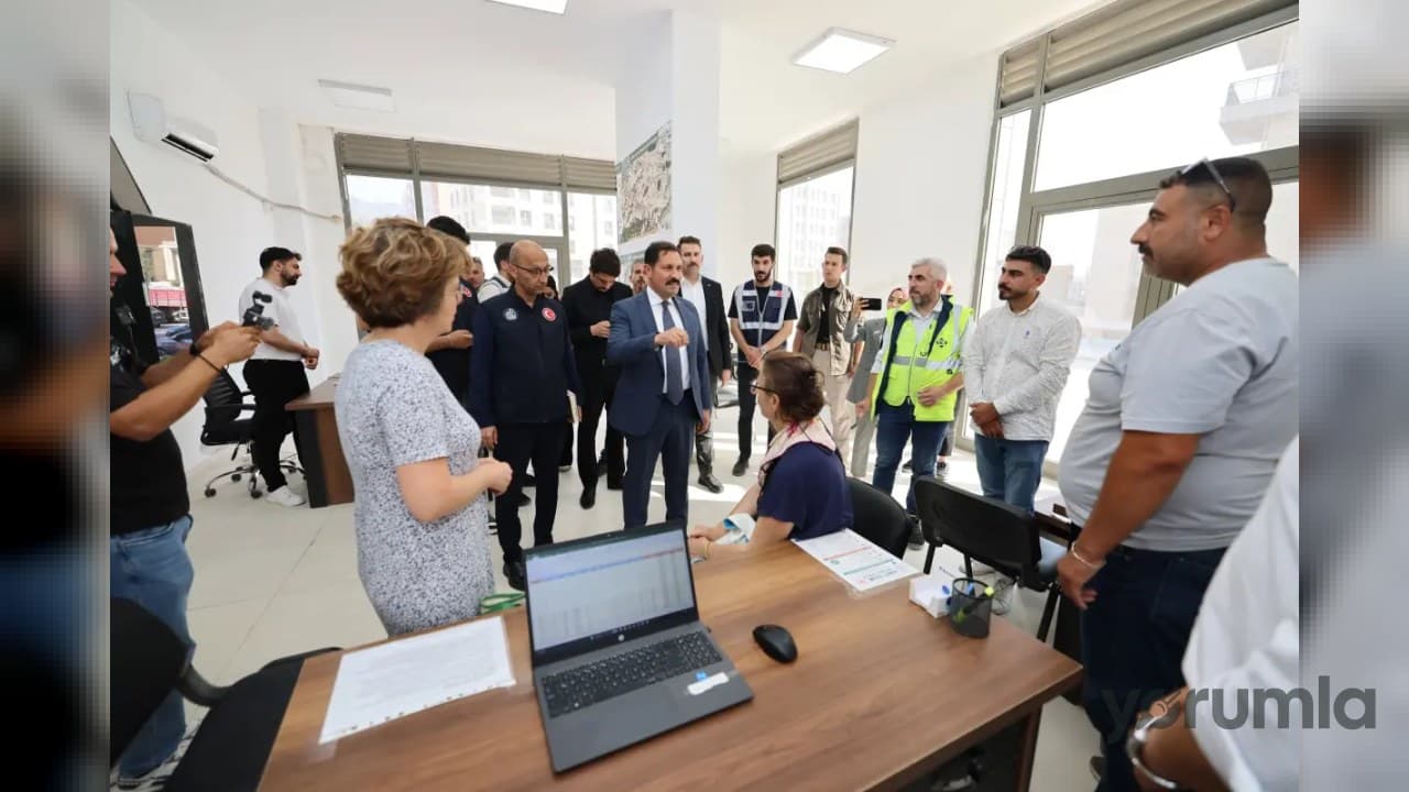 Hatay Valisi Masatlı, kentsel dönüşüm uzlaşma ofislerini ziyaret etti