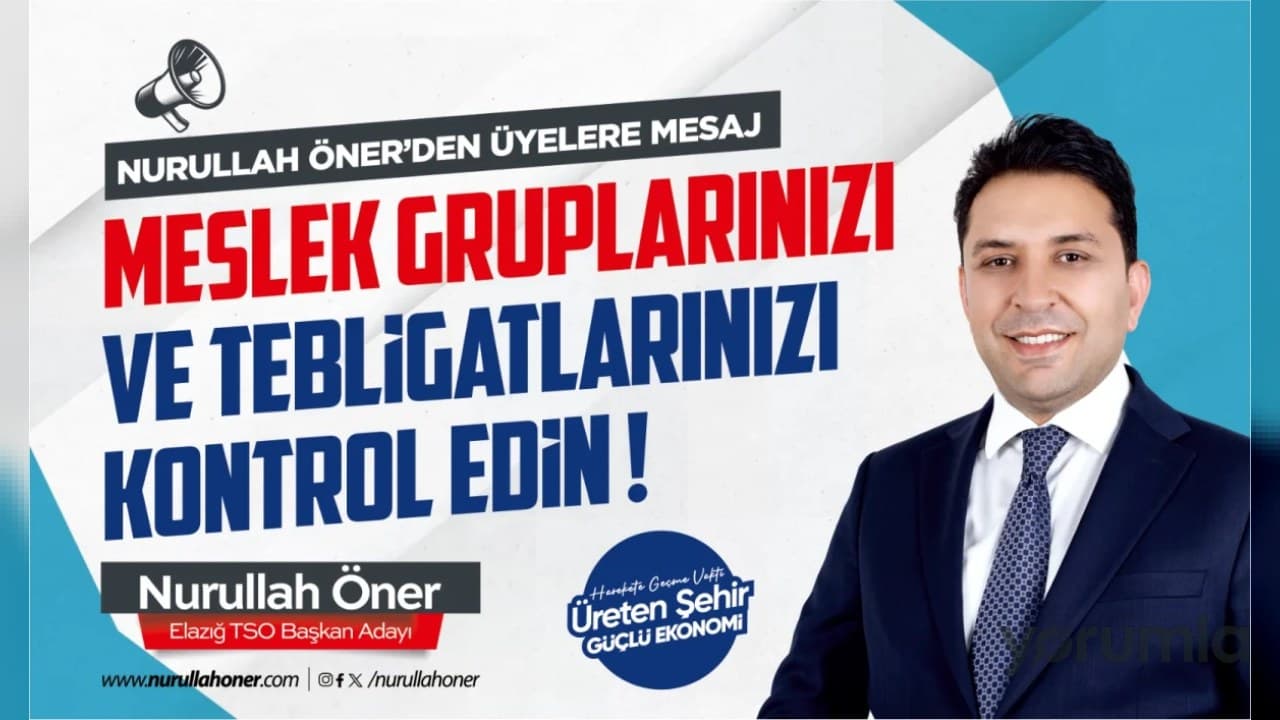 Nurullah Öner’den ETSO seçimleri için tebligat uyarısı: Meslek grubu kontrol edin