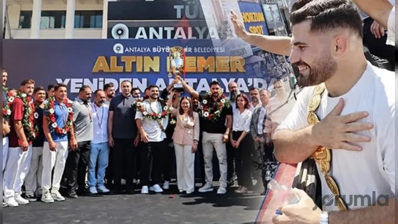 Erkan Taş, Kırkpınar altın kemeri sonrası Antalya’da coşkuyla karşılandı