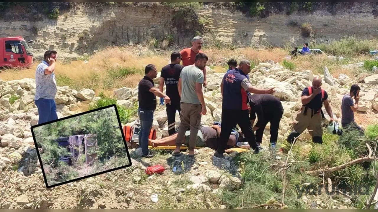 Hatay’da kamyonun direksiyon kontrolü kayboldu: sürücü yaralandı