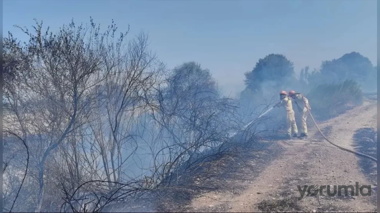 Serik Aşağıoba’da anız yangını seraya sıçradı; ekipler kontrol altına aldı