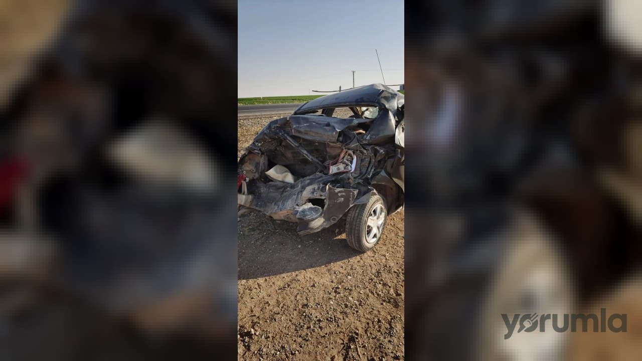 Ceylanpınar-Kızıltepe yolunda 16’ncı km: Hafriyat kamyonu arkadan çarptı