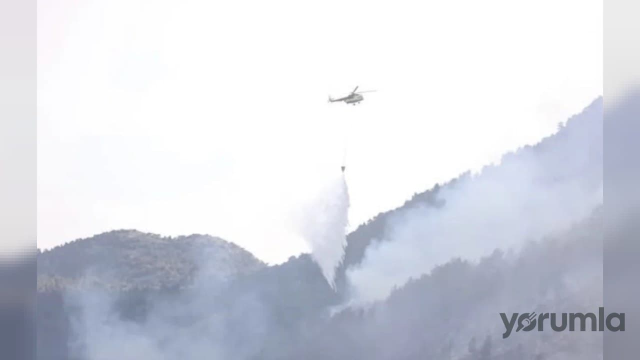 Akseki’de orman yangını: 9 helikopter, 3 uçak ve 45 arazöz sevk edildi