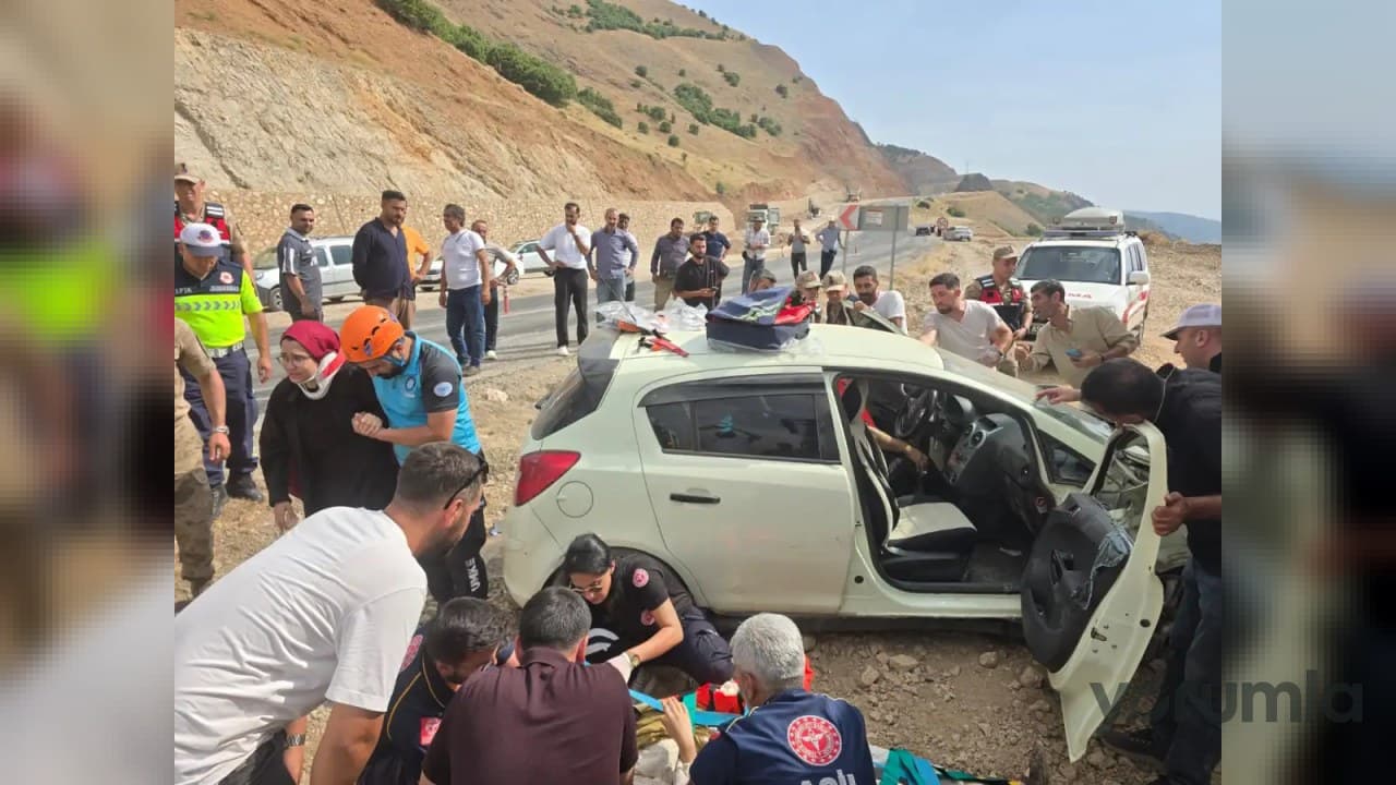 Bingöl-Erzurum yolunda Hacılar Köyü kazası: 3 kişi yaralandı
