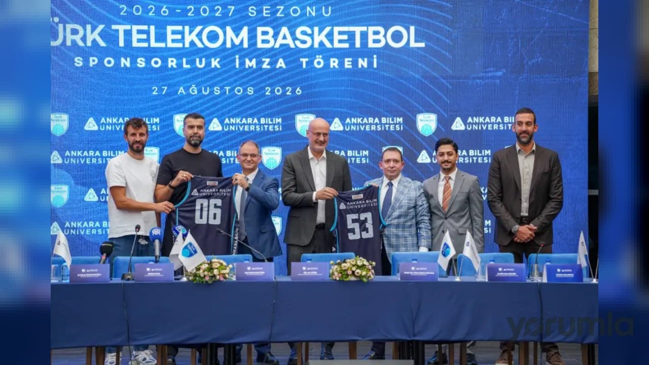 Ankara Bilim Üniversitesi ile Türk Telekom Basketbol Takımı arasında sponsorluk protokolü imzalandı