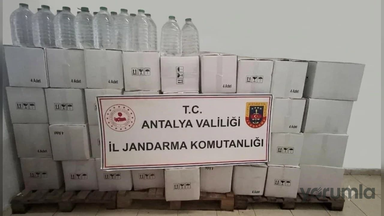 Antalya’da sahte içki şebekesine operasyon: çok sayıda ürün ele geçirildi