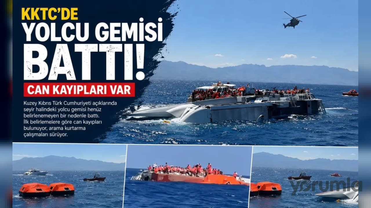 Girne’de alabora olan gemide 7 kişi hayatını kaybetti, 23 kişi aranıyor