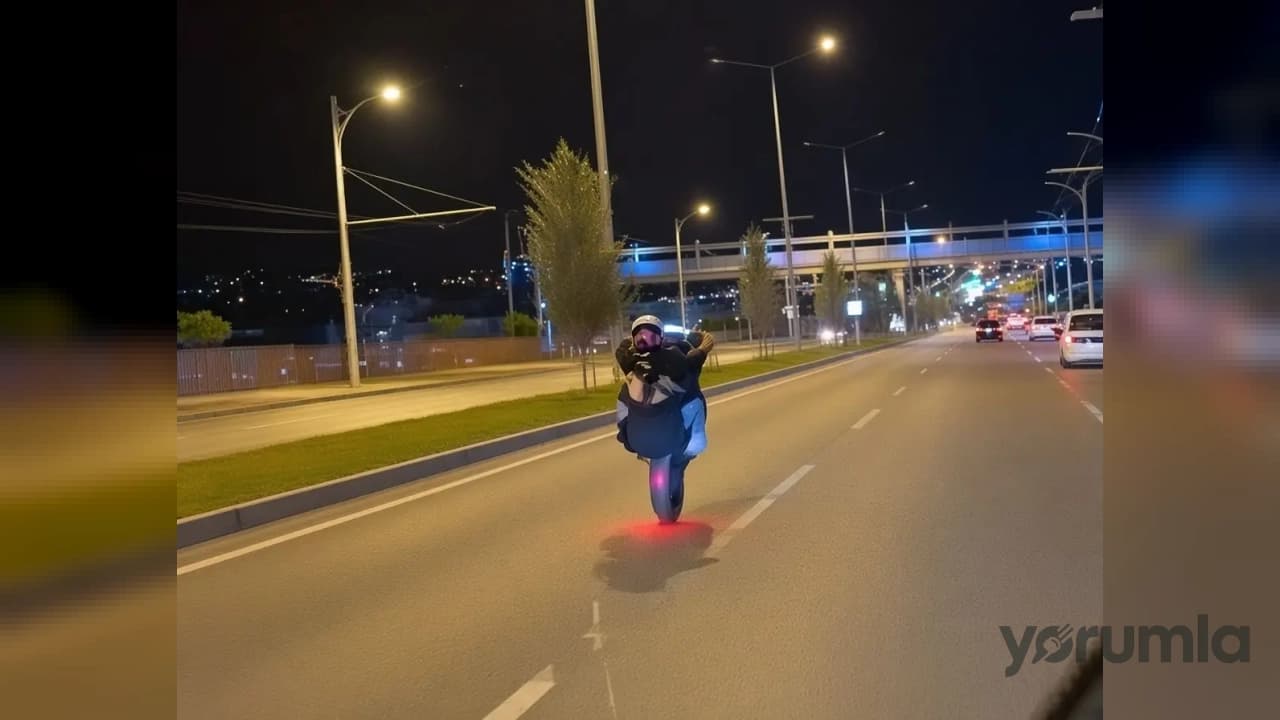 Malatya’da Tek Teker Üzerinde Giden Motosikletliye Ceza Yağdı