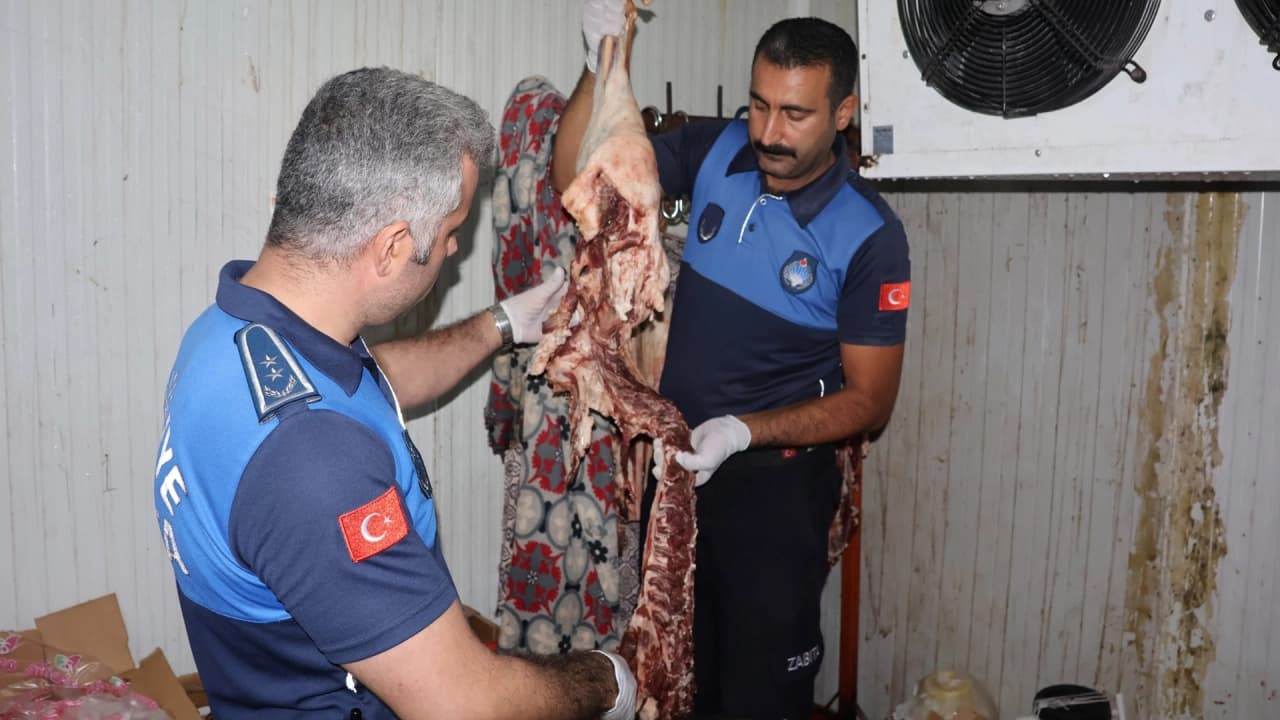 Şanlıurfa'da Zabıta Denetiminde Tonlarca Bozuk Et ve Tarihi Geçmiş Ürün Yakalandı