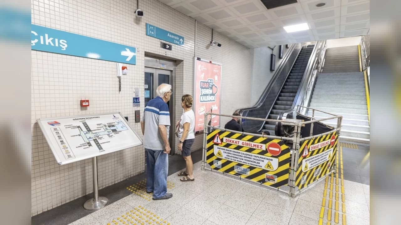 İzmir Metro’nun yürüyen merdiven ve asansörlerine yakın takip