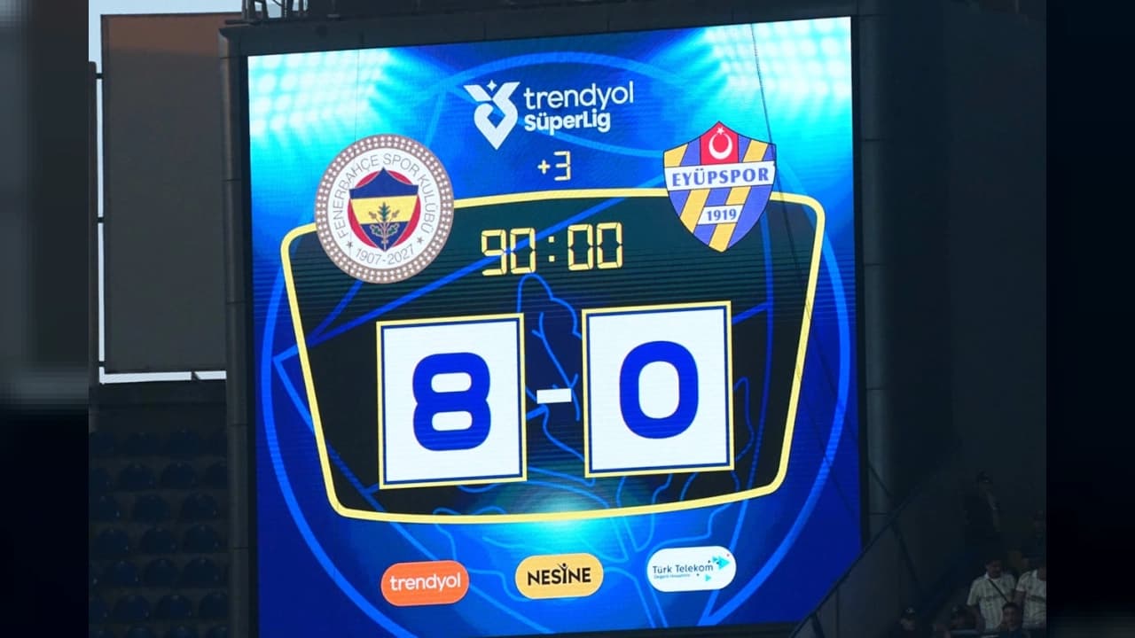Fenerbahçe'nin Tarihi 8-0'lık Eyüpspor Galibiyeti Avrupa Basınında Yankı Uyandırdı