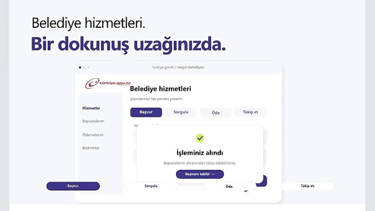 İnegöl Belediyesi'nden Dijital Hizmet Rekoru: e-Devlet Üzerinden 507 Bin İşlem Gerçekleştirildi