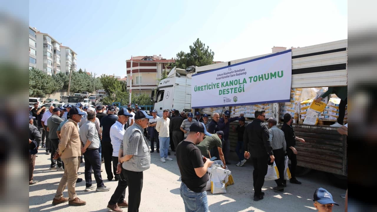Ankara Büyükşehir'den 583 Çiftçiye Yüzde 50 Hibeli Kanola Tohumu Desteği