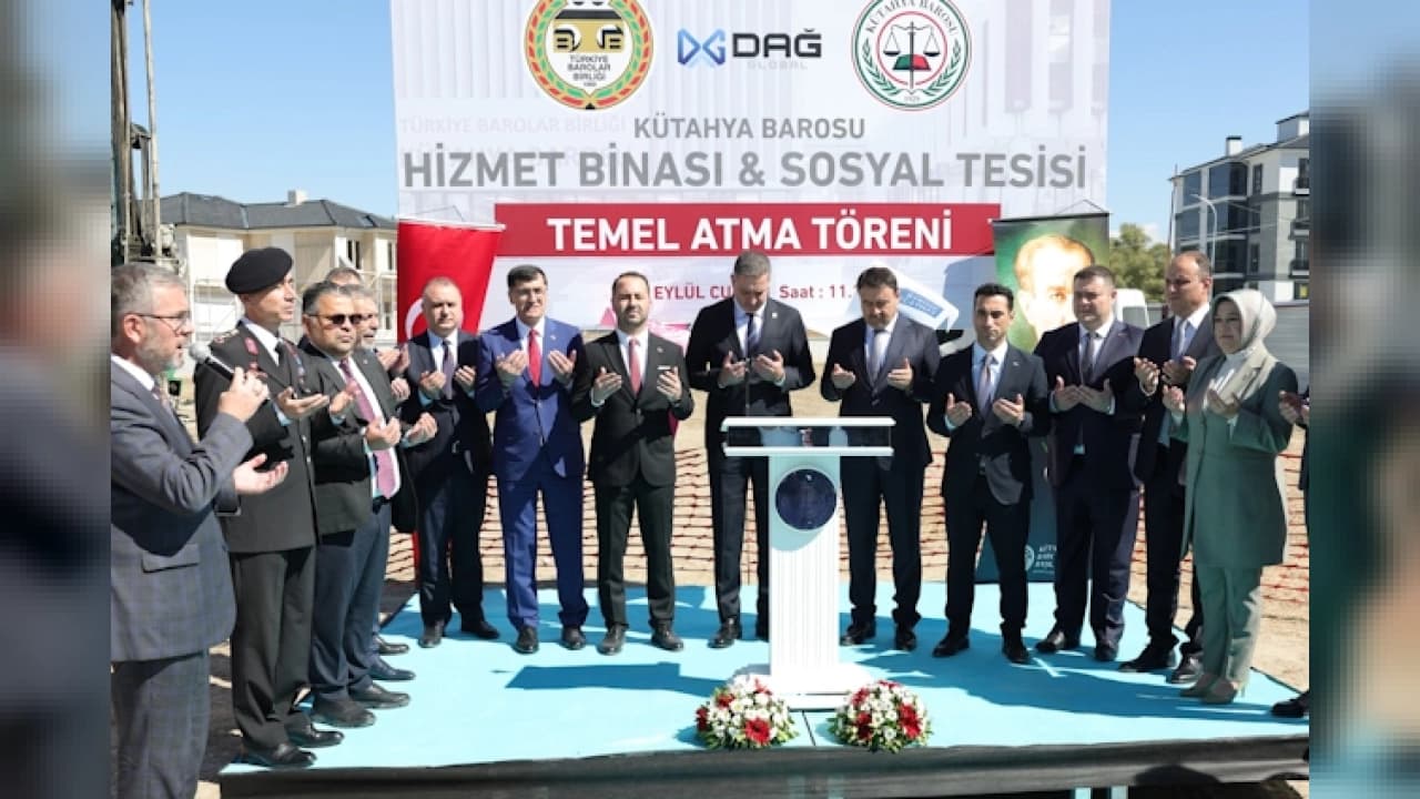 Kütahya Barosu Yeni Hizmet Binası ve Sosyal Tesisi İçin Temel Atıldı