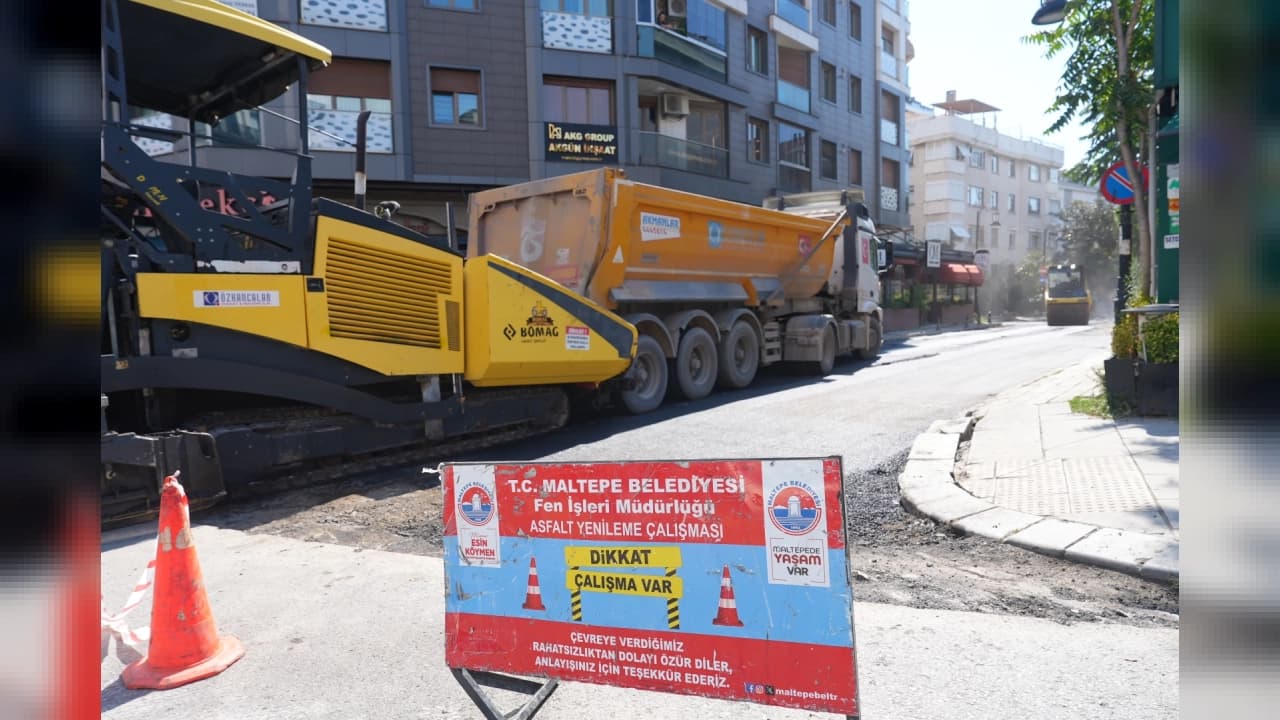 Maltepe Belediyesi'nden İdealtepe'de Kapsamlı Asfaltlama ve Yol Yenileme Hamlesi