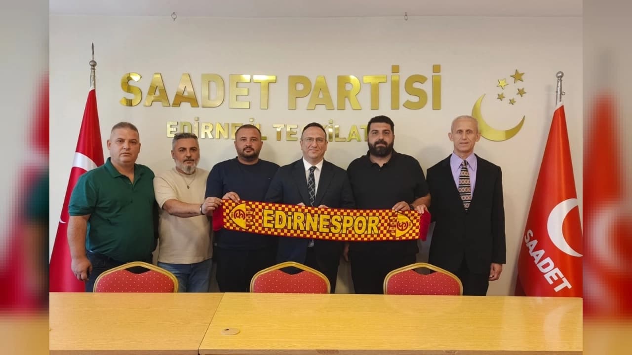 Edirnespor Yönetiminden Saadet Partisi'ne Ziyaret: Gündem Yeni Stadyum ve Tesisleşme