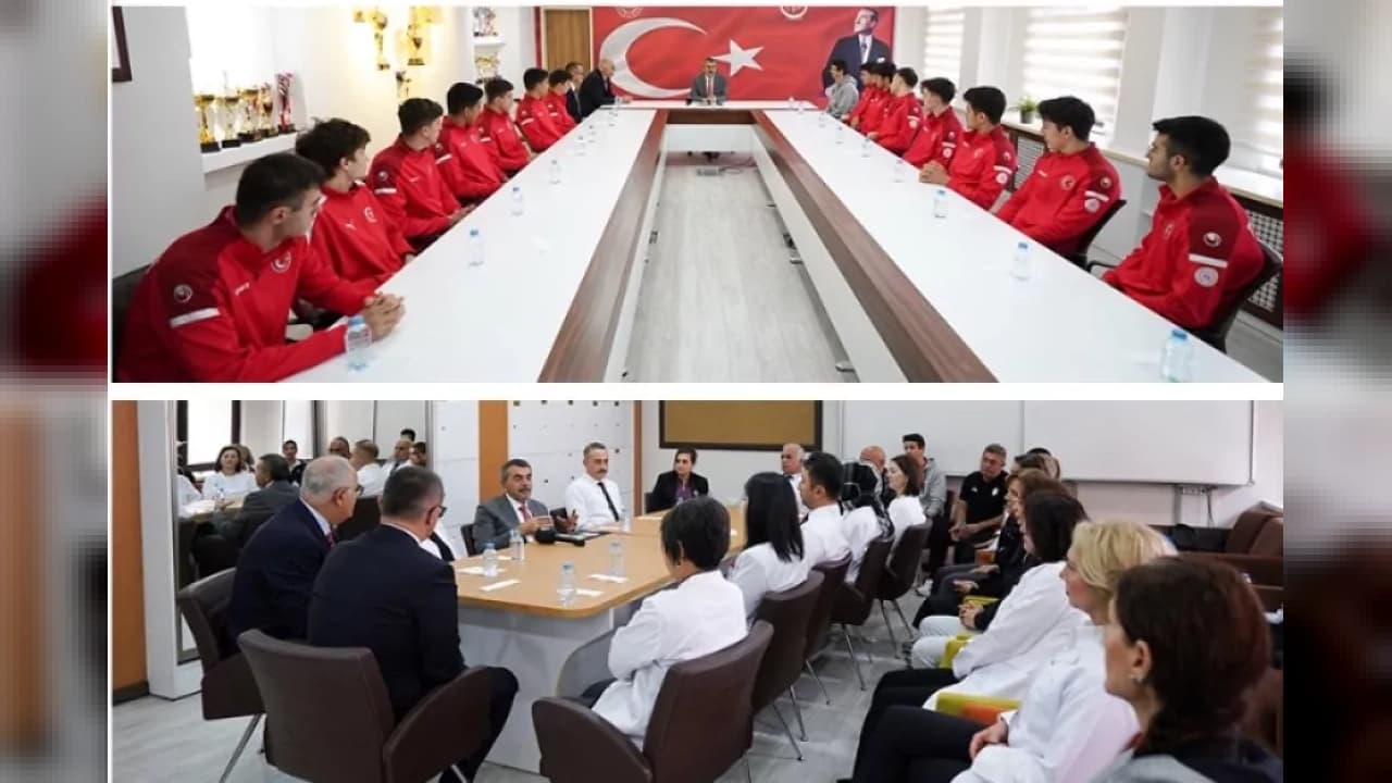 Bakan Tekin'den Dünya Şampiyonu Voleybolculara Ziyaret ve Tebrik