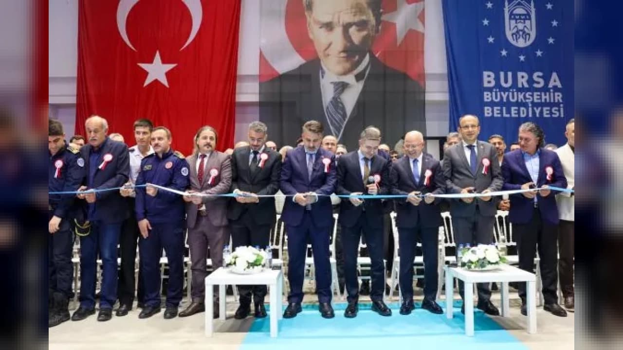 Bursa'da 32'nci İtfaiye İstasyonu BOSAB'da Törenle Hizmete Açıldı