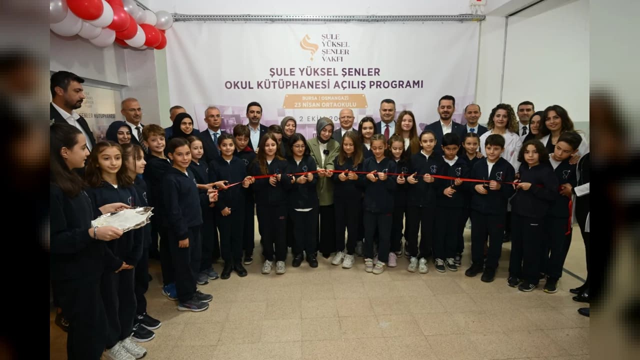 Bursa Osmangazi'de Şule Yüksel Şenler Okul Kütüphanesi Açıldı