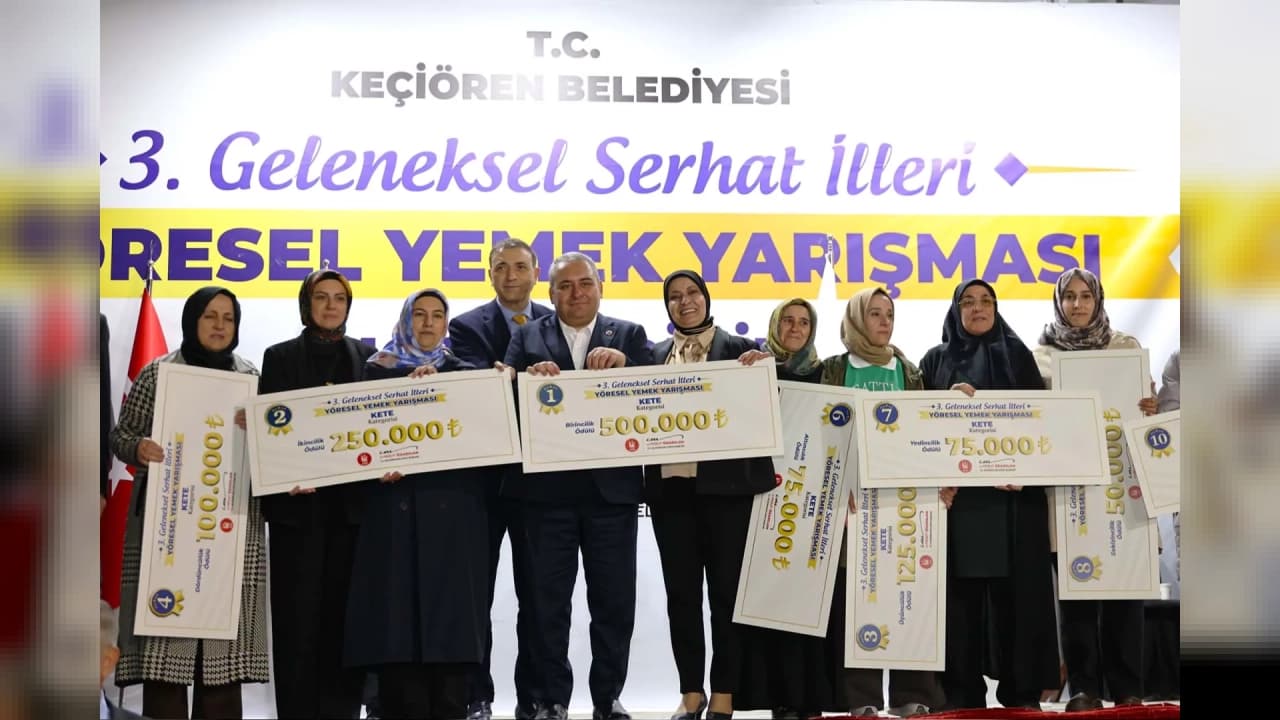 Keçiören'de Serhat İlleri Yemek Yarışması'nın Ödülleri Dağıtıldı