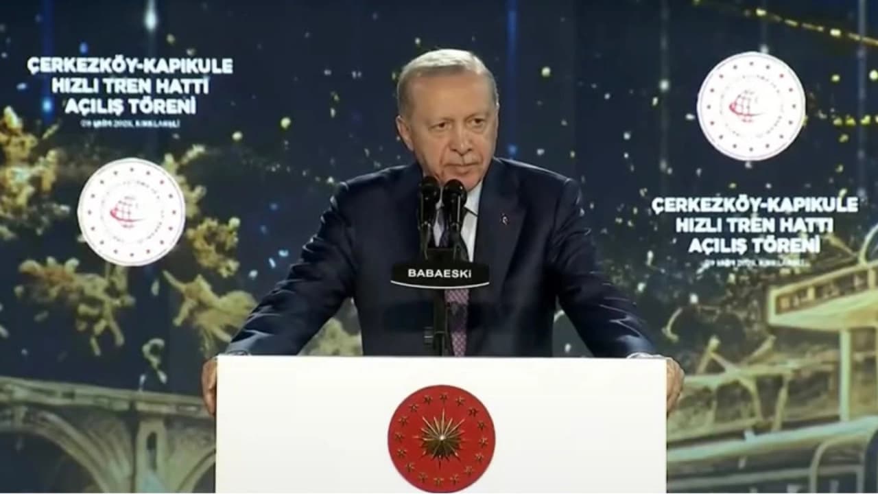 Erdoğan'dan Çerkezköy-Kapıkule Hızlı Tren Hattı açıklaması