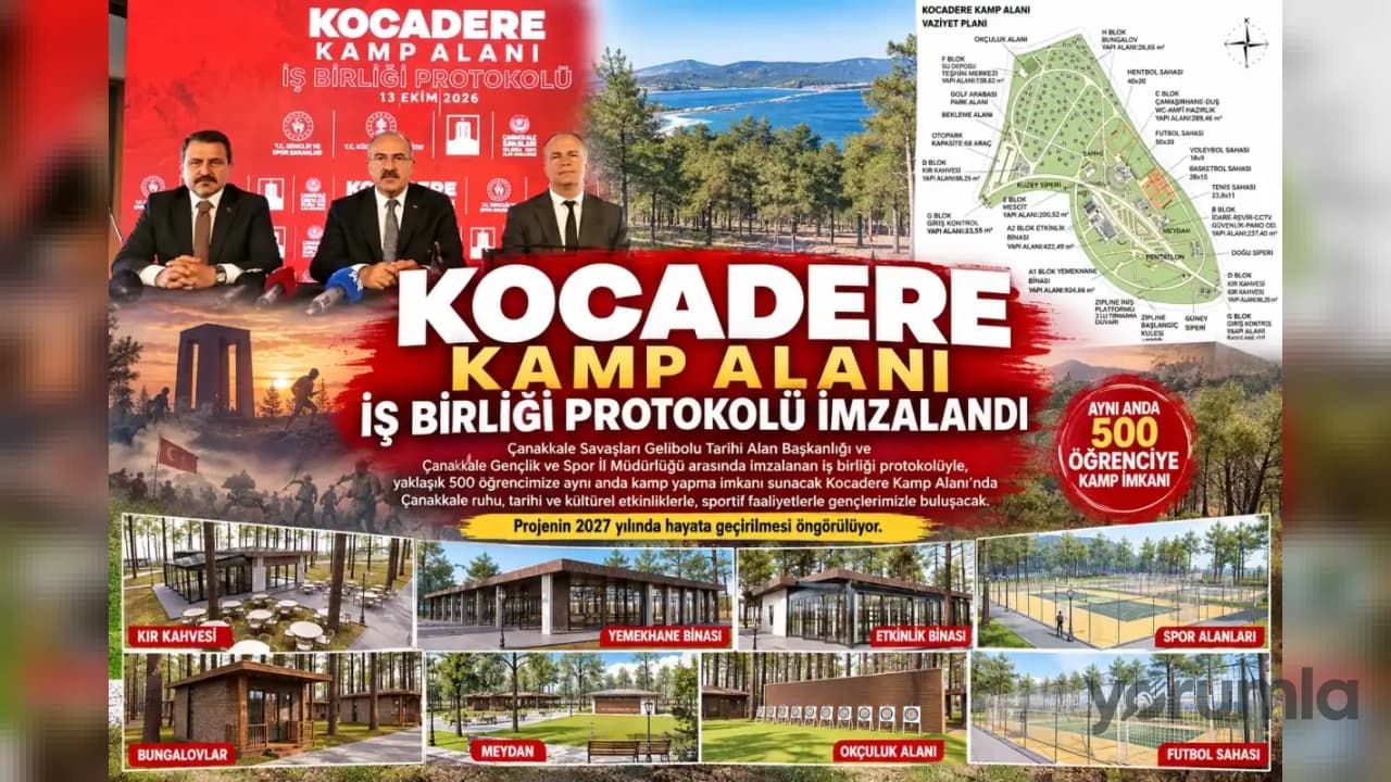 Gelibolu Kocadere Vadisi'ne 500 Kişilik Gençlik ve Kamp Merkezi Kuruluyor