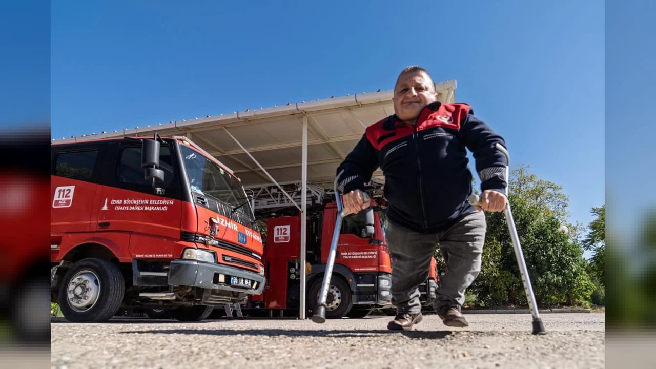 Cam kemik hastası Yaşar Karaduman 24 yıldır itfaiyede görev yapıyor