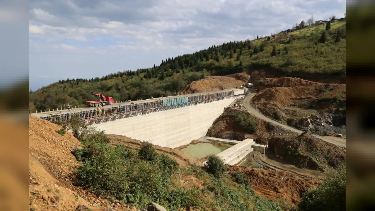 Trabzon'da Yapımı Süren Uçarsu Göleti Gelecek Yıl Hizmete Alınacak
