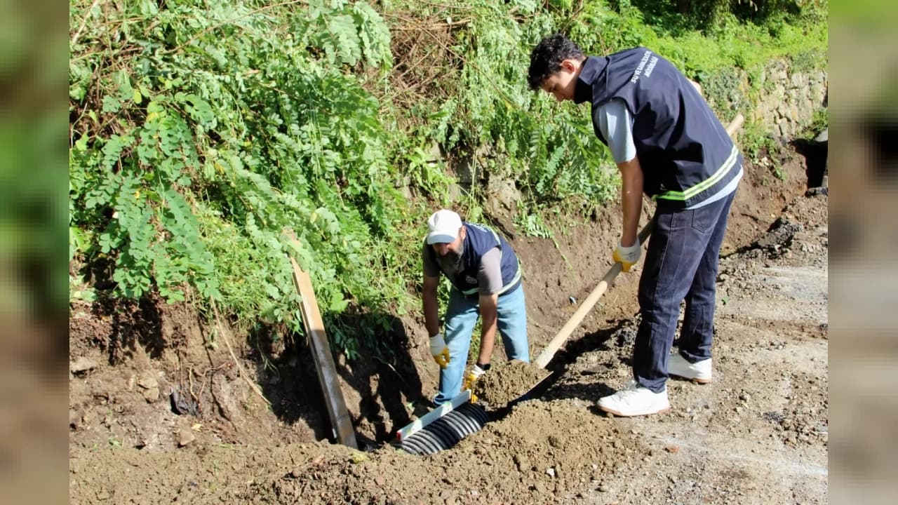 Giresun'da 5 Mahalleye 18 Kilometrelik Yeni Kanalizasyon Hattı
