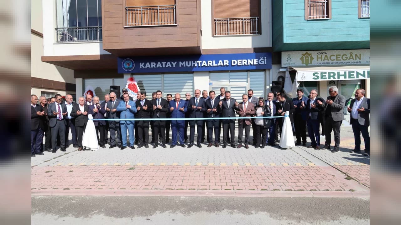 Konya'da Karatay Muhtarlar Derneğine yeni hizmet binası tahsis edildi