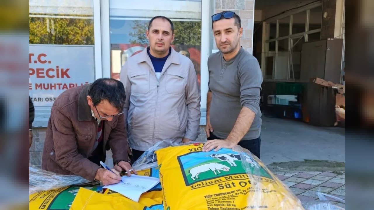 Bursa'da Üreticilere 2 Bin Kilogram İtalyan Çimi Tohumu Dağıtıldı