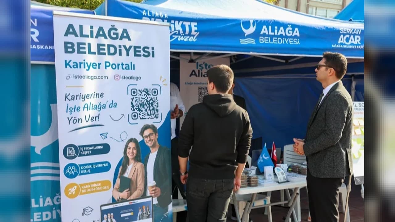 İZMİR ALİAĞA'DA DÜZENLENEN KARİYER VE İŞ FUARI'NA 45 FİRMA KATILDI