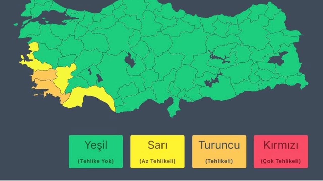İçişleri Bakanlığı'ndan İzmir ve Muğla için kuvvetli sağanak uyarısı