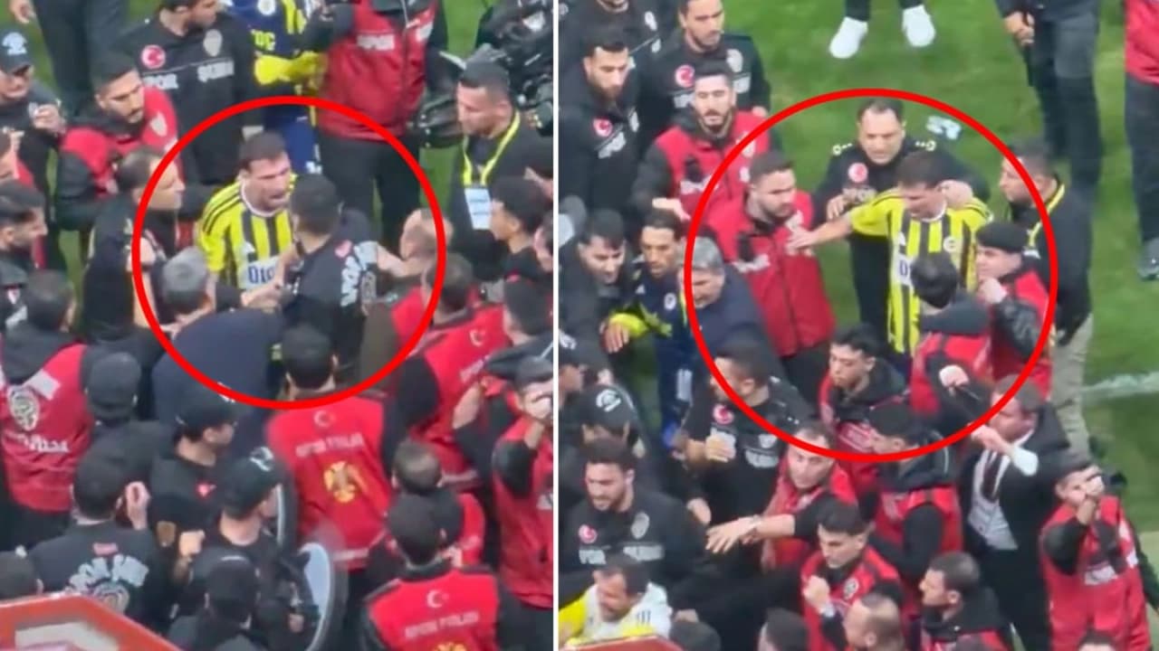 Galatasaray - Fenerbahçe derbisi sonrası sahada polis gerginliği