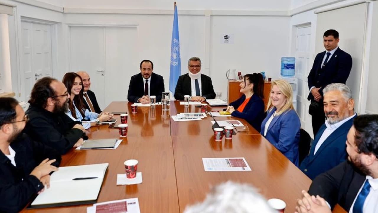 KKTC Cumhurbaşkanı Erhürman, GKRY lideri Hristodulidis ile görüştü