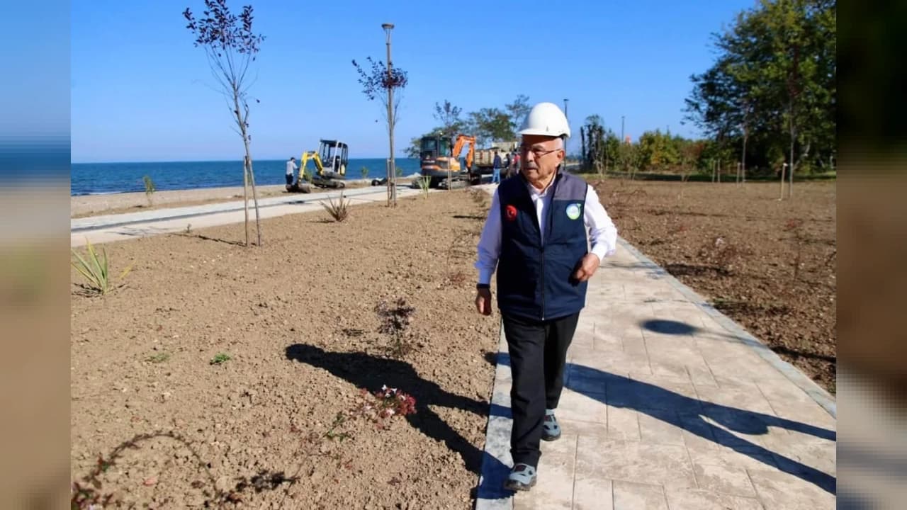 Ordu'da Gülyalı Turnasuyu Kordon Park'ın 2. etap çalışmalarında sona yaklaşıldı