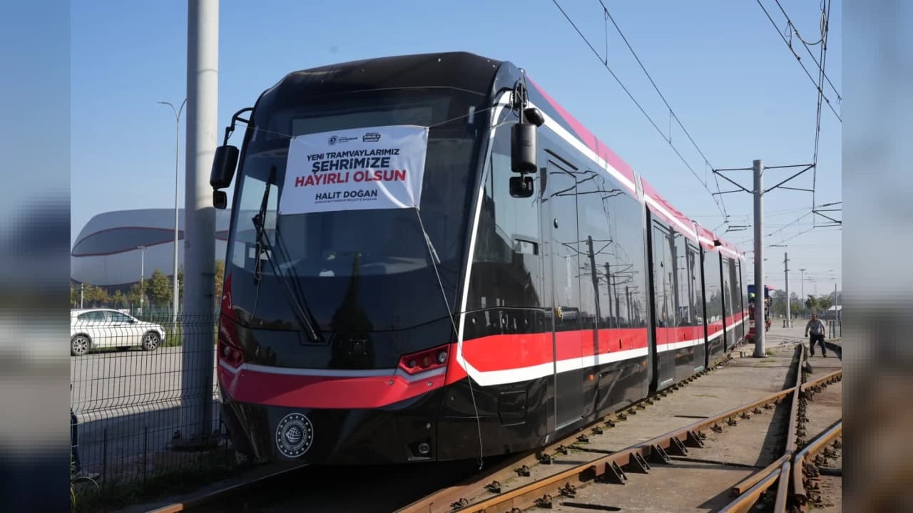 Samsun'da Hafif Raylı Sistem filosuna dördüncü yeni tramvay katıldı