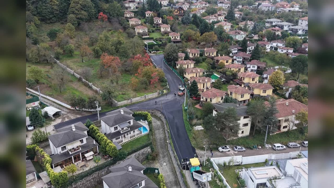 Sapanca'da Tepebaşı Mahallesi'nin yolları asfaltlandı